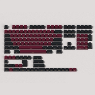 Red Samurai 104+41 Cherry Profile ABS Doubleshot Keycaps Set Side Legends for Cherry MX Mechanical Gaming Keyboard
